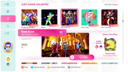 Boom Boom on the Just Dance 2020 menu