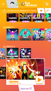 September on the Just Dance Now menu (2017 update, phone)