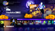 Smile (Улыбайся) on the Just Dance 2017 menu (Halloween skin)