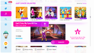 Can’t Take My Eyes Off You (Wrestler Version) on the Just Dance 2019 menu