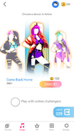 Just Dance Now coach selection screen (phone)