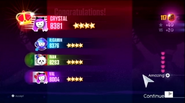 Just Dance 2017 scoring screen (7th-gen)