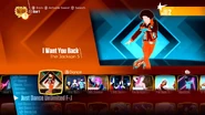 I Want You Back on the Just Dance 2018 menu