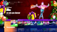 Je sais pas danser on the Just Dance 2017 menu (Christmas skin)