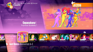 Copacabana on the Just Dance 2018 menu