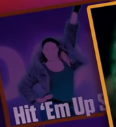 Different menu icon seen in a Just Dance Now advertisement (on the top)