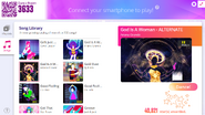 God Is a Woman (Goddess Version) on the Just Dance Now menu (computer)