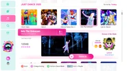Into the Unknown on the Just Dance 2020 menu