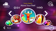 Move Your Feet on the Just Dance 2 menu