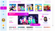 What Is Love (Car Version) on the Just Dance 2019 menu