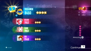 Just Dance 2016 scoring screen (Classic, 7th-gen)