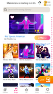 We No Speak Americano on the Just Dance Now menu (2020 update, phone)