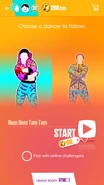 Just Dance Now coach selection screen (2017 update, phone)