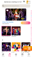 Drop the Mambo on the Just Dance Now menu (2020 update, phone)