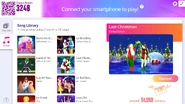 Last Christmas on the Just Dance Now menu (2020 update, computer)
