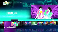 What Is Love (Car Version) on the Just Dance 2017 menu