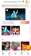Just Dance (Sweat Version) on the Just Dance Now menu (2020 update, phone)