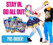 Pre-order banner from the Just Dance website
