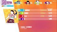 Just Dance Now scoring screen (2017 update)