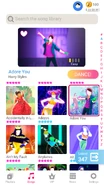 Adore You on the Just Dance Now menu (2020, phone)