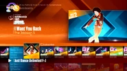 I Want You Back on the Just Dance 2017 menu