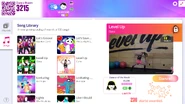 Level Up (VIPMADE) on the Just Dance Now menu (computer)