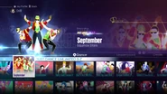 September on the Just Dance 2016 menu