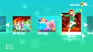 Taki Taki on the Just Dance 2020 menu (Wii)