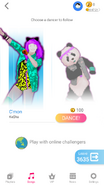 Just Dance Now coach selection screen (2020 update, phone)