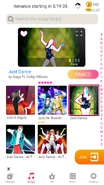 Just Dance on the Just Dance Now menu (2020 update, phone)