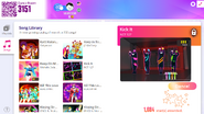 Kick It on the Just Dance Now menu (computer)