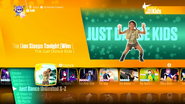 The Lion Sleeps Tonight on the Just Dance 2018 menu