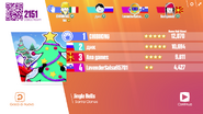 Just Dance Now scoring screen