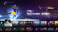 Pound The Alarm (Extreme Version) on the Just Dance 2016 menu