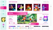 Taki Taki (Caveman Version) on the Just Dance 2020 menu (8th-gen)