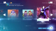 Lights on the Just Dance 2016 menu (7th-gen)