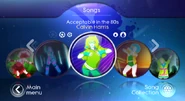Acceptable in the 80s on the Just Dance: Greatest Hits menu (Wii)