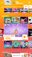 Birthday on the Just Dance Now menu (updated, phone)