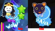 Comparision between the beta and the final feedback icons in Kids Mode