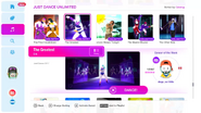 The Greatest on the Just Dance 2019 menu