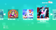 Con Altura on the Just Dance 2020 menu (Wii)