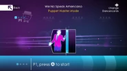 Just Dance 4 coach selection screen (Puppet Master Mode)