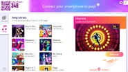 Dharma on the Just Dance Now menu (2020 update, computer)