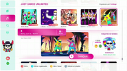 X on the Just Dance 2020 menu