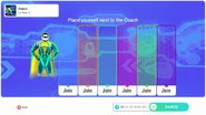 Just Dance 2020 coach selection screen (camera)