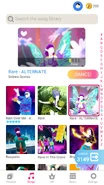 Rare (Fairy Version) on the Just Dance Now menu (phone)