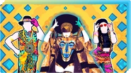 P1 on the icon for the Just Dance Now playlist "This Time For Africa!" (along with Tumbum (P1) and Kan’Dake)