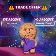 The "Havana cookie" in a "send this with no context" image from Just Dance’s official Twitter account