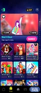 Want U Back on the Just Dance Now menu (2024 update, phone)
