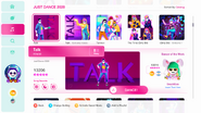 Talk on the Just Dance 2020 menu (8th-gen)